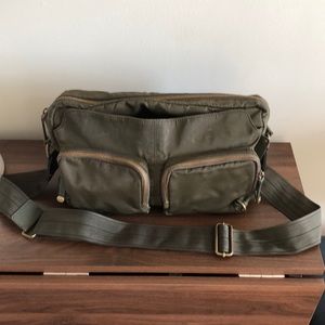 Agnes B. Olive Green Messenger Bag